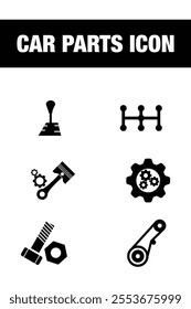 Auto service, car repair icon set. Car service and garage - stock vector EPS 10