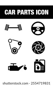 Auto service, car repair icon set. Car service and garage - stock vector EPS 10