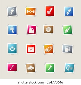 Auto Service card icons for web
