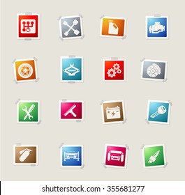 Auto Service card icons for web