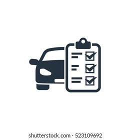 auto service contract, isolated icon on white background, auto service, car repair