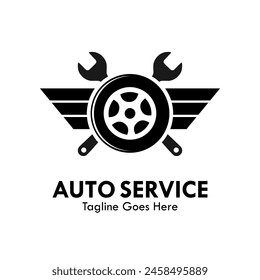 Auto service design template illustration