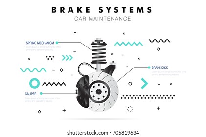 Auto service. Geometry line composition. Trendy technology operations. Diagnostics machine centre. Car maintenance. Awesome zigzag really thin style. Automobile engine pictogram and icons for web.