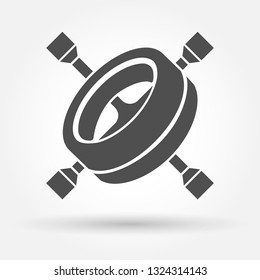 Auto service icon. Car services, vehicle automobile servicing vector sign