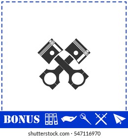 Auto service icon flat. Simple vector symbol and bonus icon