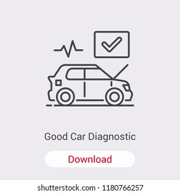 Auto service icon isolated on background. Diagnostics symbol modern, simple, vector, icon for website design, mobile app, ui. Vector Illustration