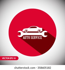 auto service icon. One of set web icons