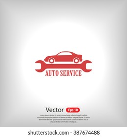 auto service icon. One of set web icons