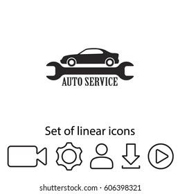 auto service icon. One of set web icons