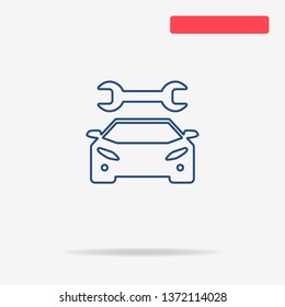 Auto service icon. Vector concept illustration for design.