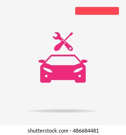 Auto service icon. Vector concept illustration for design.