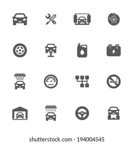 Auto service icons, vector