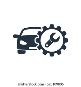 Auto Service, Isolated Icon On White Background, Auto Service, Car Repair