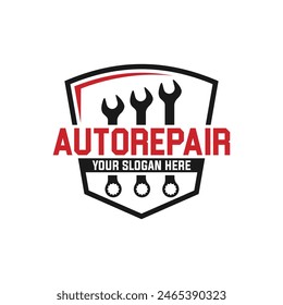 Auto service labels emblems and logo elements template