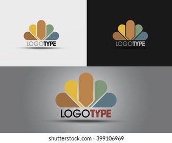 Auto service logo with arrows. Mechanic work template, technology, engineering, industrial sign.
