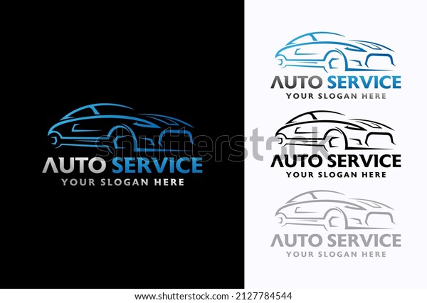auto service logo, car repair logo design\
vector illustration