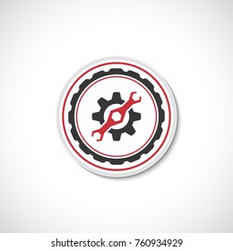 Auto service logo template. Gear.