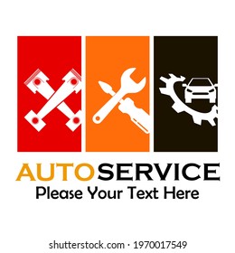 Auto service logo template illustration