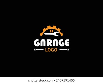 Plantilla de logotipo de servicio automático, logotipo perfecto para empresas relacionadas con la industria del automóvil. Emblemas de silueta de vehículos de motor, elementos de diseño de identidad de la marca Auto garage Ilustraciones vectoriales.