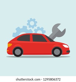 Auto service and repair car icon. Vector illustrator for insurance service.