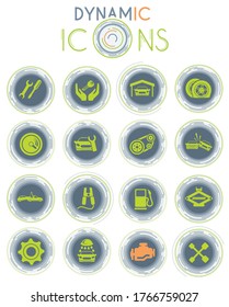 Auto Service simply symbol on white background with dynamic lines for animation for web icons and user interface