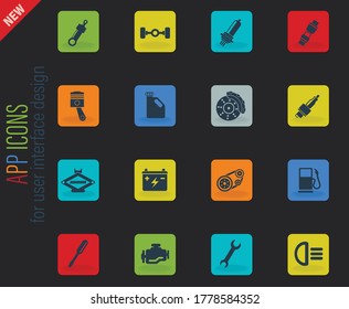 Auto Service simply symbol for web icons and user interface