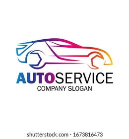 Auto service. Vector icon. Isolated.