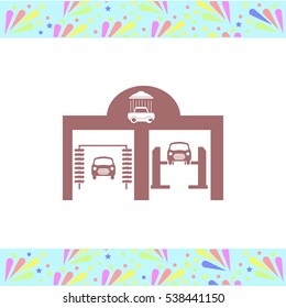 Auto service vector icon on white background. Isolated illustration. Business picture.