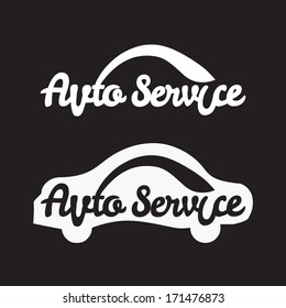 Auto service - vector illustration. Graphic Design. Car repair