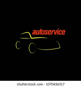 Auto Service Vector Template Design Illustration
