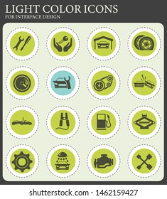 Auto Service web icons for user interface design