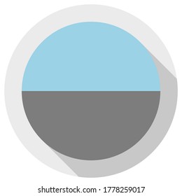 Auto sexual Pride Flag, round shape icon on white background, vector illustration