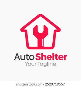 Plantilla de diseño de logotipo de Auto Shelter. Bueno para empresas, agencias, comunidad y Organización