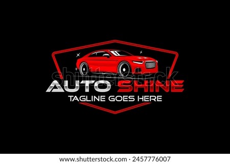Auto shine logo, car detailing logo, car icon logo, car shop, car repair logo.