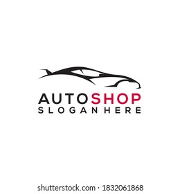 auto shop logo design premium vector 