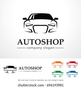 Auto Shop Logo Template Design Vector, Emblem, Design Concept, Creative Symbol, Icon