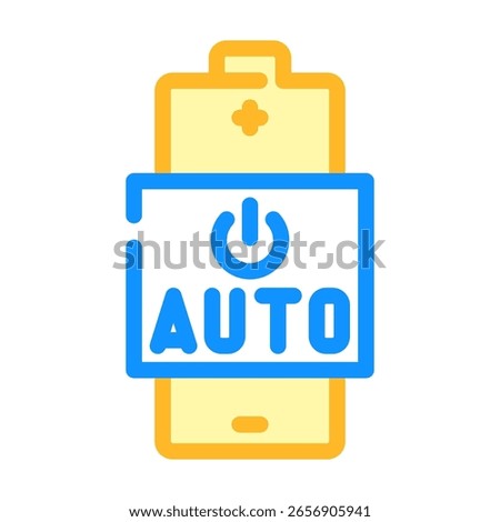 auto shut off color icon vector. auto shut off sign. isolated symbol illustration