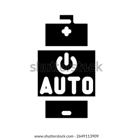 auto shut off glyph icon vector. auto shut off sign. isolated symbol illustration