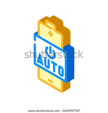 auto shut off isometric icon vector. auto shut off sign. isolated symbol illustration
