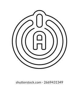 auto shut off line icon vector. auto shut off sign. isolated contour symbol black illustration
