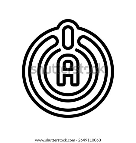auto shut off line icon vector. auto shut off sign. isolated contour symbol black illustration