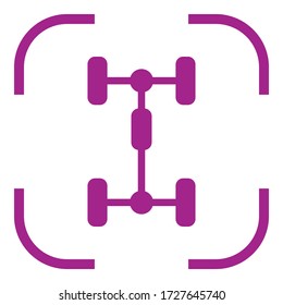 Auto simple icon vector. Flat desing