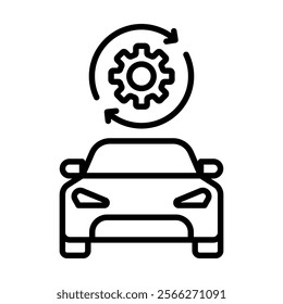 Auto Spare icon line vector illustration