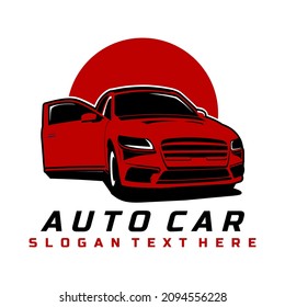 auto speed car logo design vector