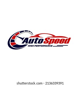 Auto speed car logo design