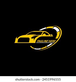 Vector de diseño de logotipo de coche de velocidad automática