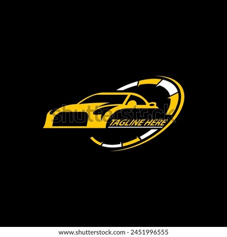 Auto speed car logo design vector