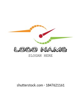 auto speed and car logo template vector illustration