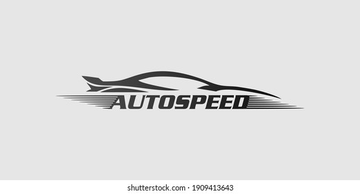 velocidad automática. ilustración de diseño de logotipo de coches