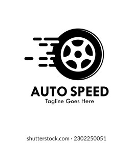 Auto speed design logo template illustration